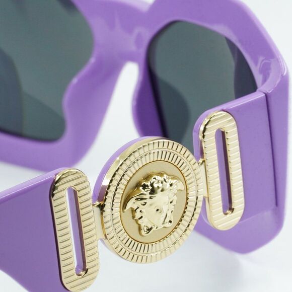 💯 NEW VERSACE  VE4424U 536687 LILAC DARK GREY SUNGLASSES - Picture 7 of 11